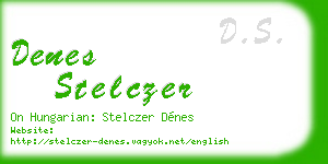 denes stelczer business card